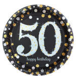 Tanjirici za tortu Sparkly 50 Gold 1/8