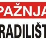 Nalepnica paznja gradiliste