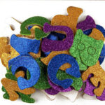 Glitter Eva pena u obliku slova APLI