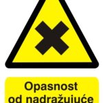Nalepnica opasnost od nadrazujuce materije